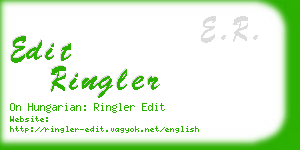 edit ringler business card